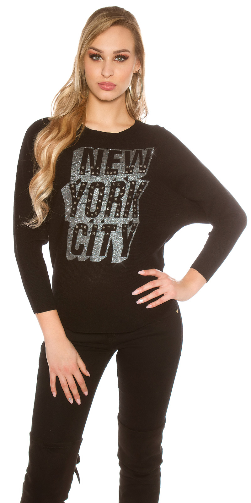 Trendy Pullover &quot;NEW YORK CITY&quot; | Girocollo | Maglione | MODA GIOVANE | Ingrosso di Moda ...